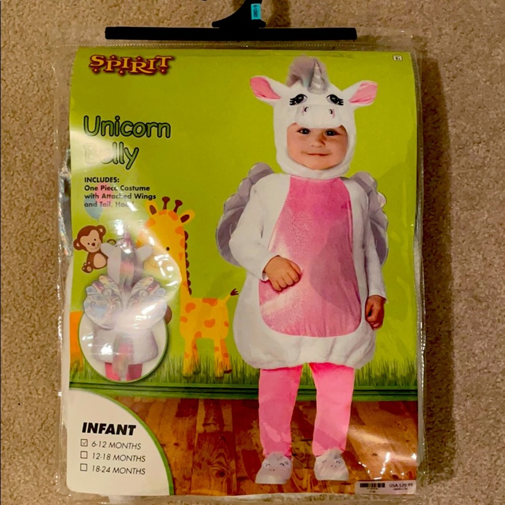 Baby Halloween costume unicorn belly